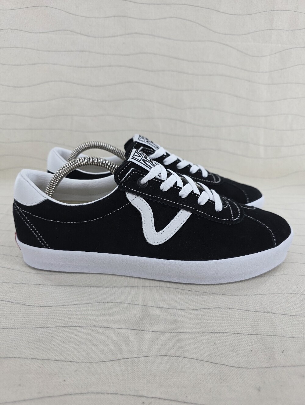 Vans Unisex Sport Low Black Suede White Leather Shoes Sneakers Sz 9.5Men/11 Wom